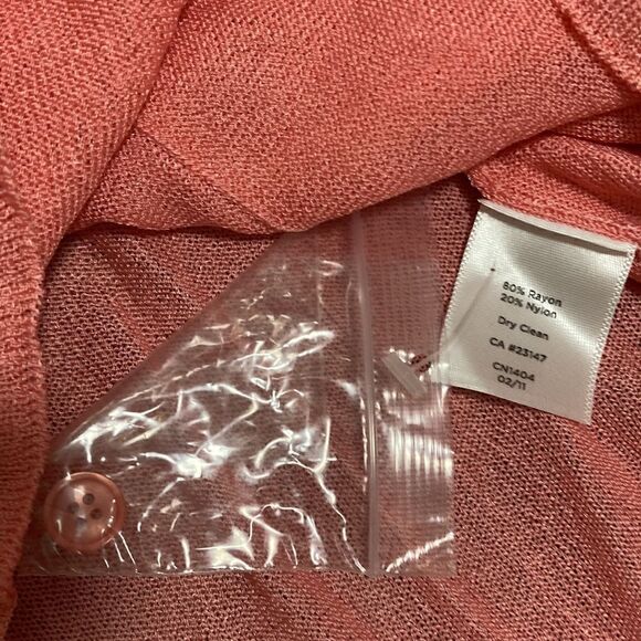 Talbots NWOT Pink Lightweight Cardigan with Button Front & 3/4 Sleeve. Size XS - Picture 6 of 6